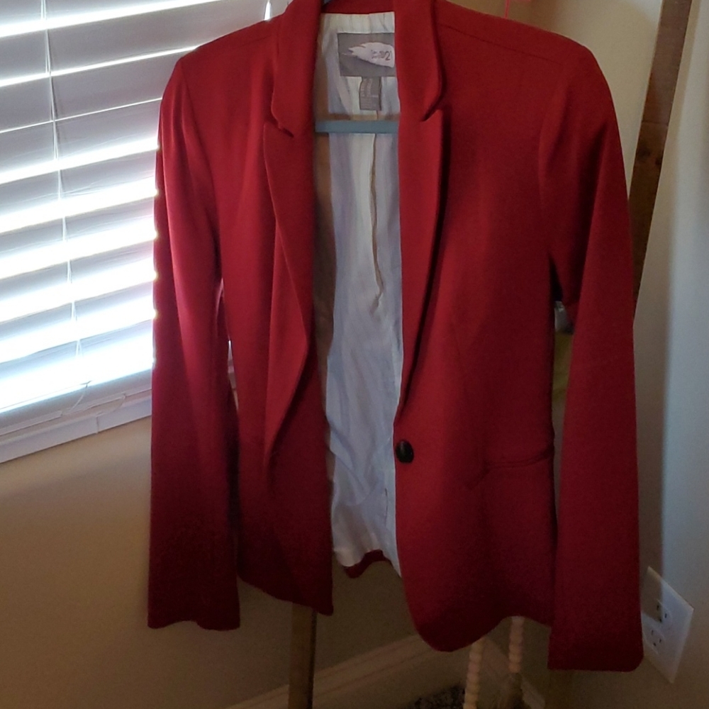 Burgundy blazer